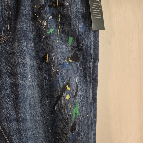Ralph Lauren Paint Splatter Girlfriend Jeans - Size 14 - Picture 4 of 10